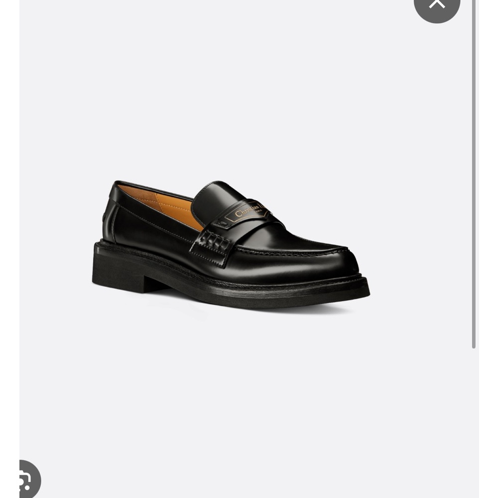 Dior Black Leather Loafers